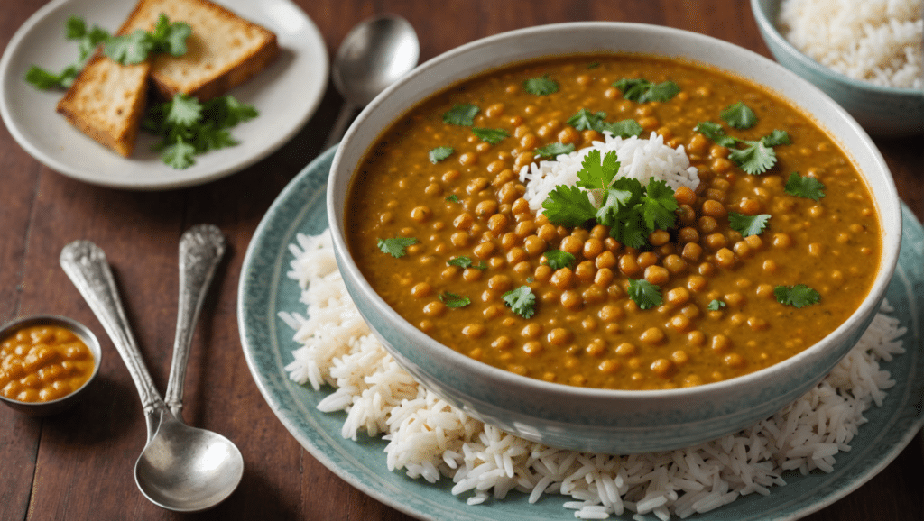 Nepalese Dal Bhat (Lentil Soup with Rice)