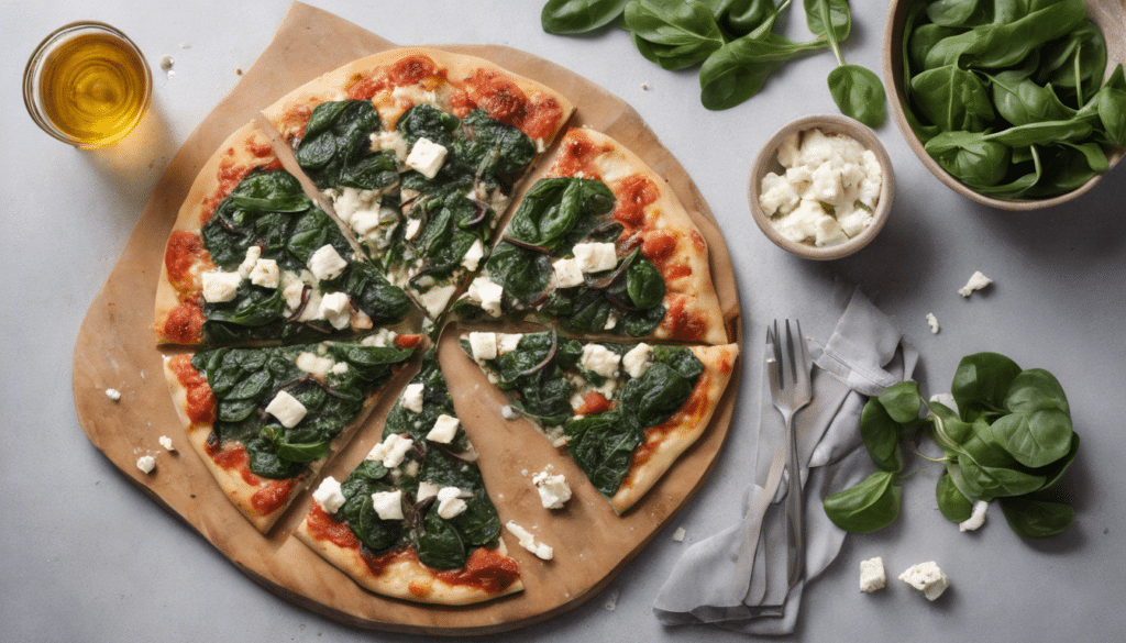New Zealand Spinach and Feta Cheese Pizza