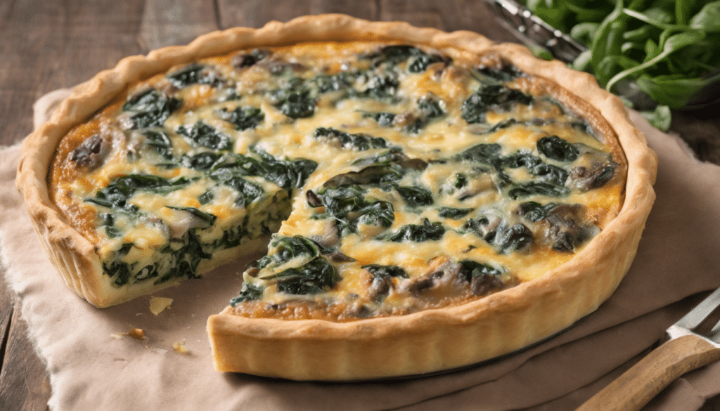 New Zealand Spinach and Mushroom Quiche