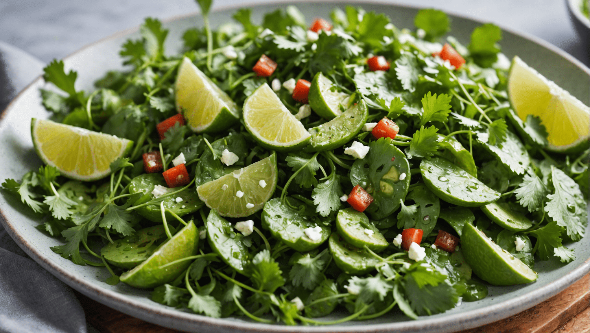 Nopales Salad with Lime and Cilantro Dressing