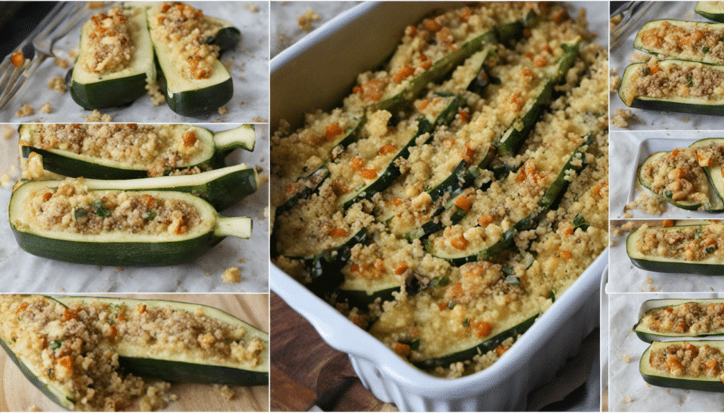 Oven-Baked Zucchini with Quinoa Filling
