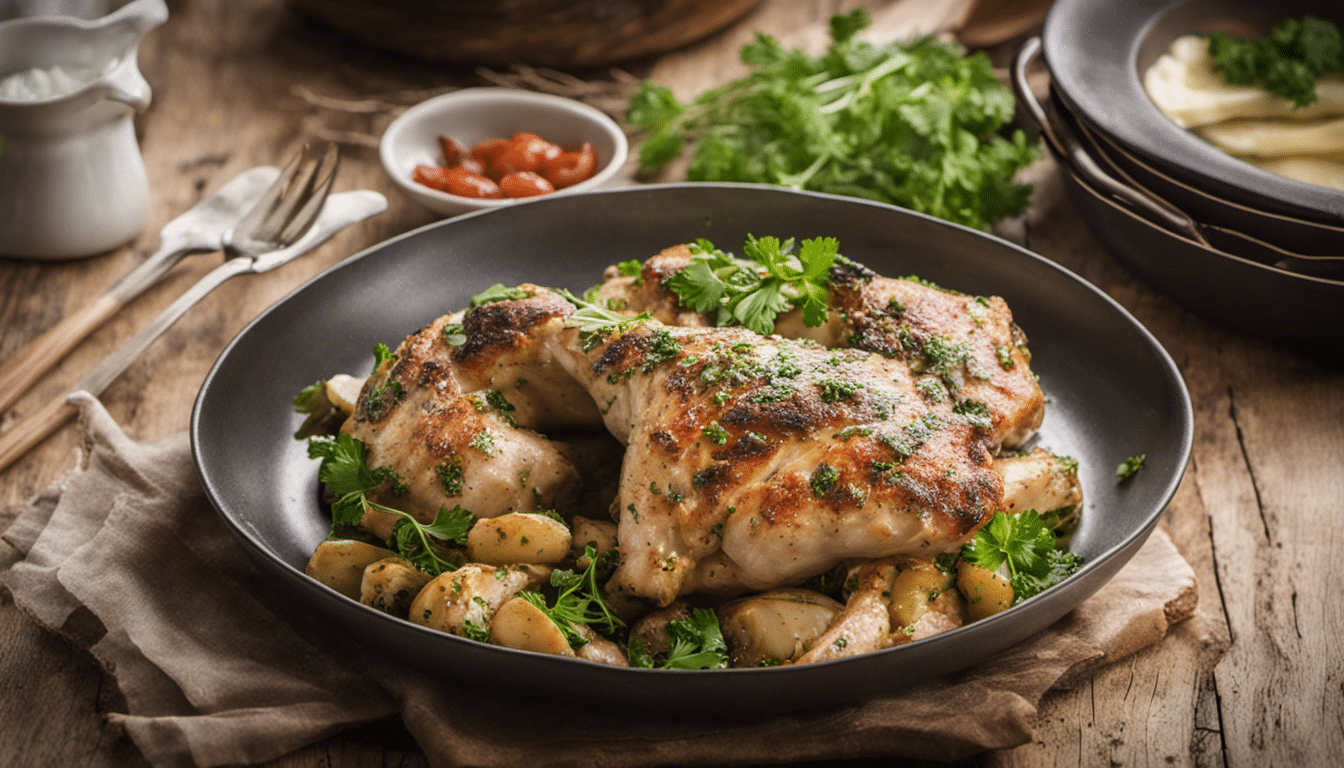 Pan-Roasted Hamburg Parsley Chicken