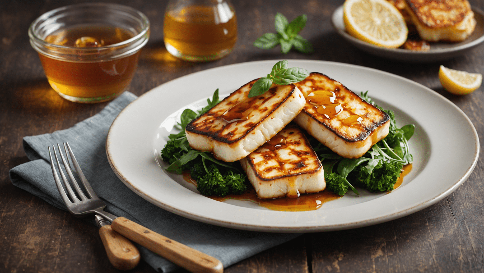 Pan-fried Halloumi with Voatsiperifery and Honey Glaze