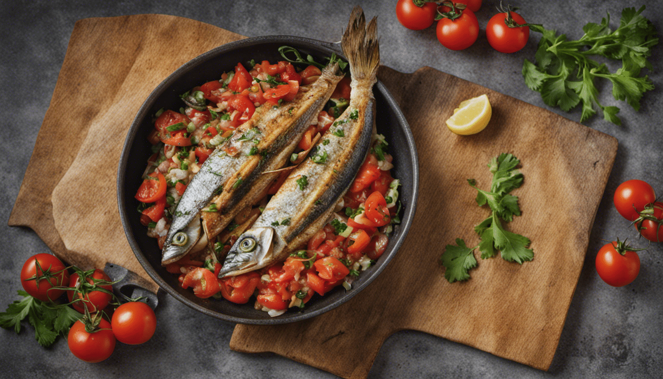 Pan Fried Mackerel with Tomato and Onion Salsa