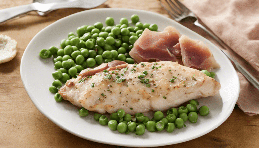 Pan-Seared Chicken with Peas and Prosciutto