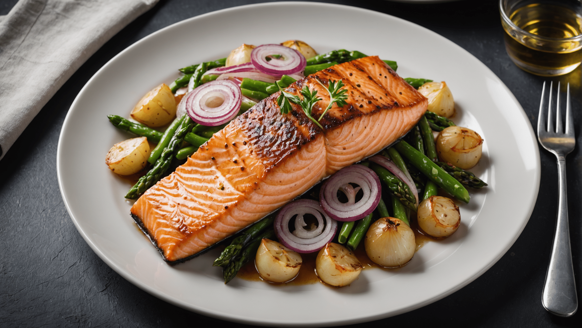 Pan-Seared Salmon with Torpedo Onions