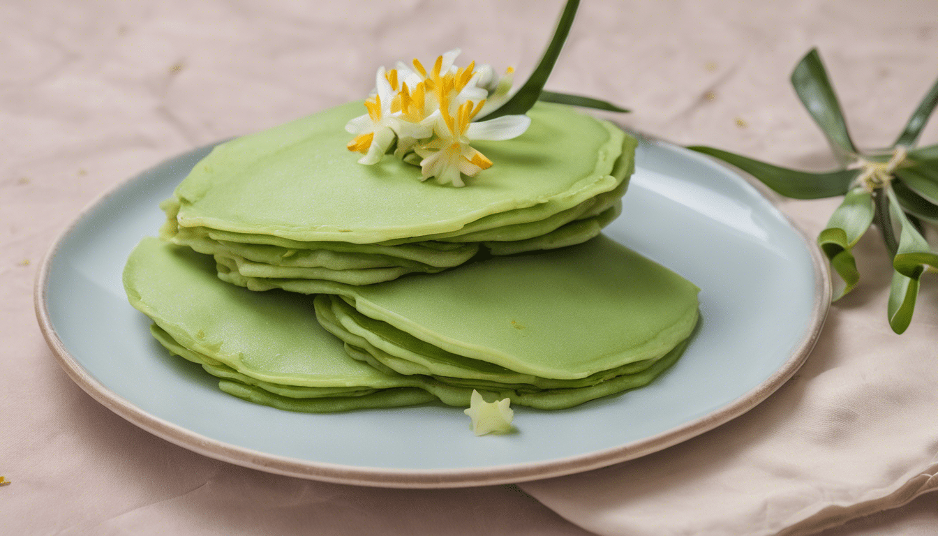 Pandan Flower Pancakes