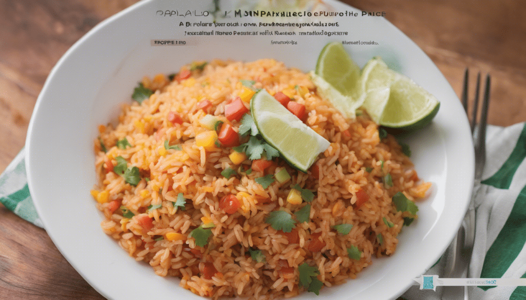 Papalo infused Mexican Rice