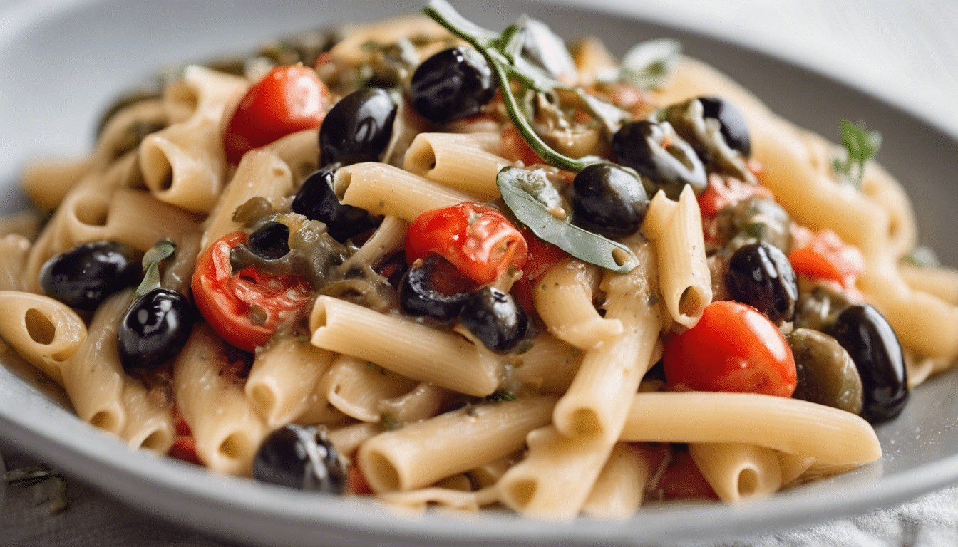 Pasta Puttanesca with Tomatoes, Olives, and Capers