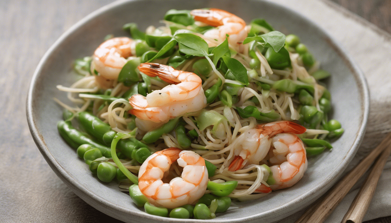 Pea Sprouts and Shrimp Stir-Fry