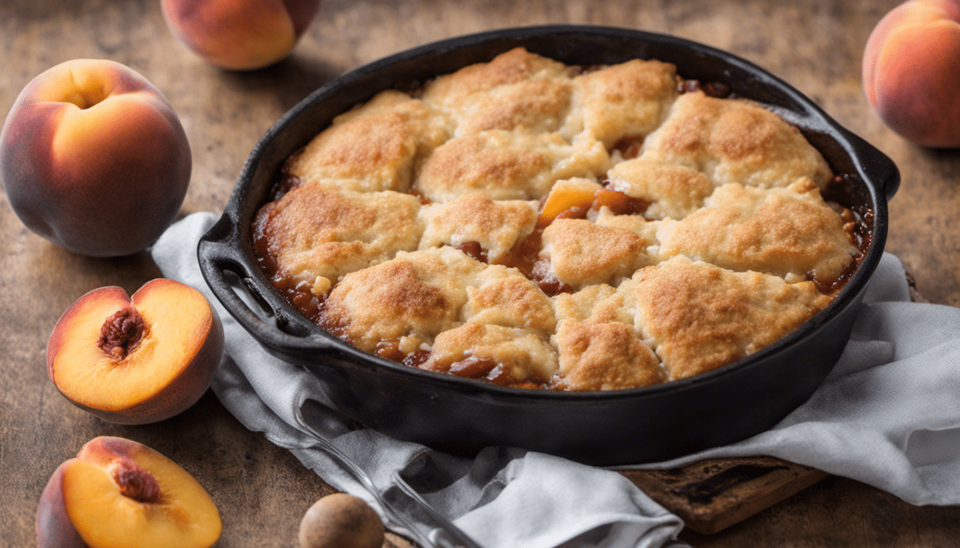 Delicious peach cobbler