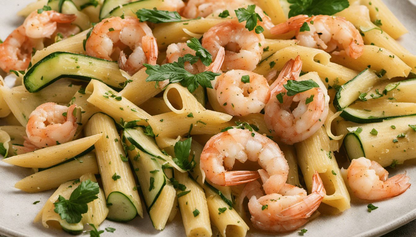 Penne with Shrimp and Zucchini