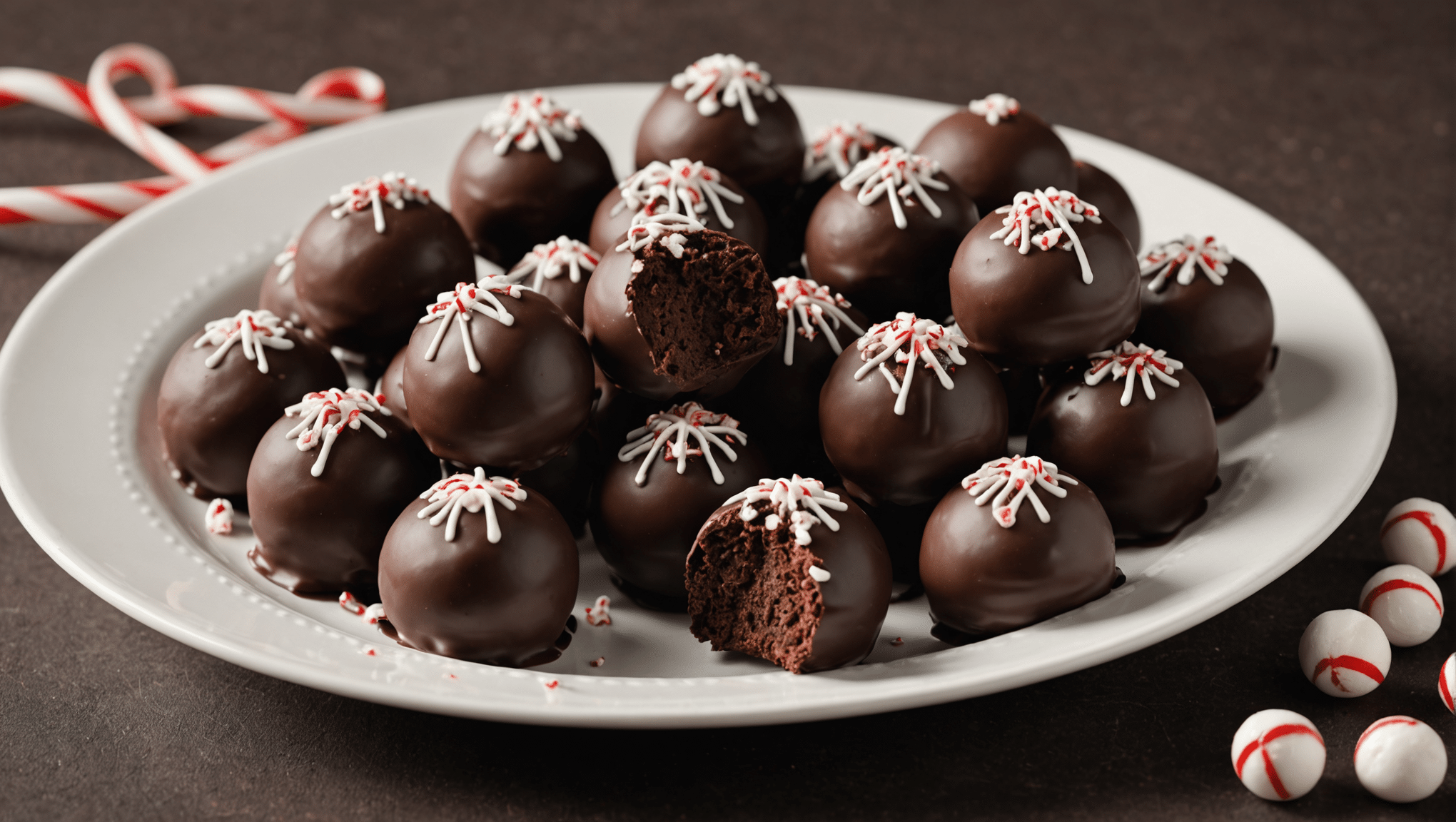 Peppermint Chocolate Truffles