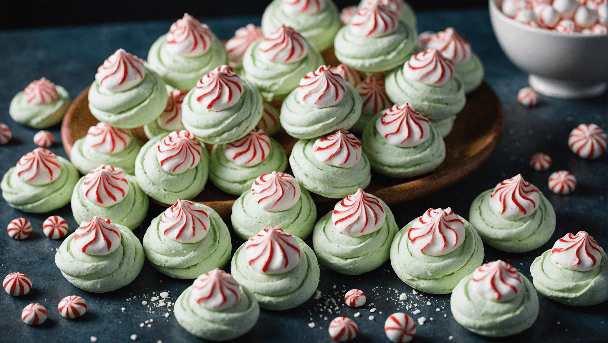 Peppermint Meringues