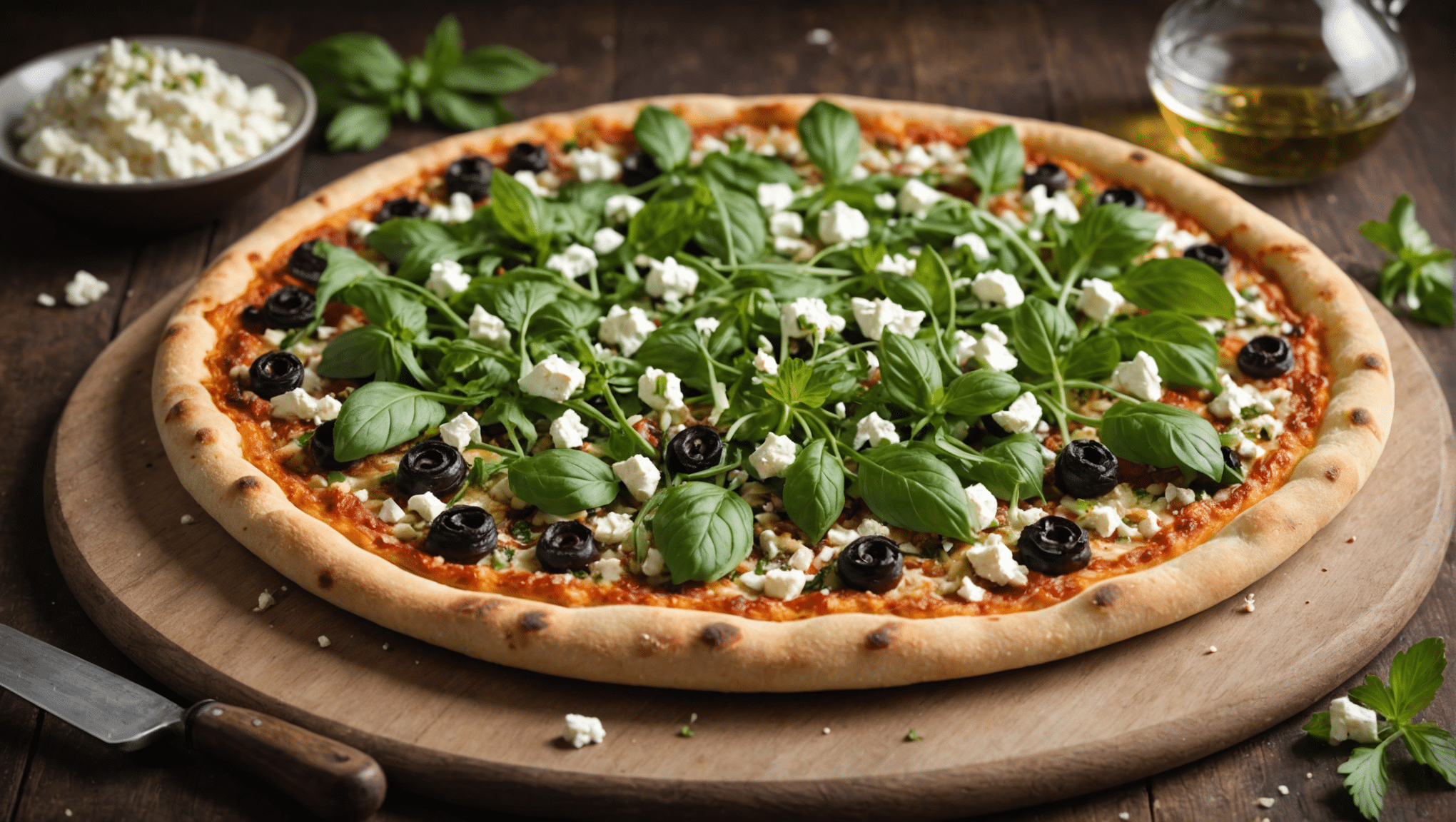 Persian Hogweed and Goat Cheese Pizza