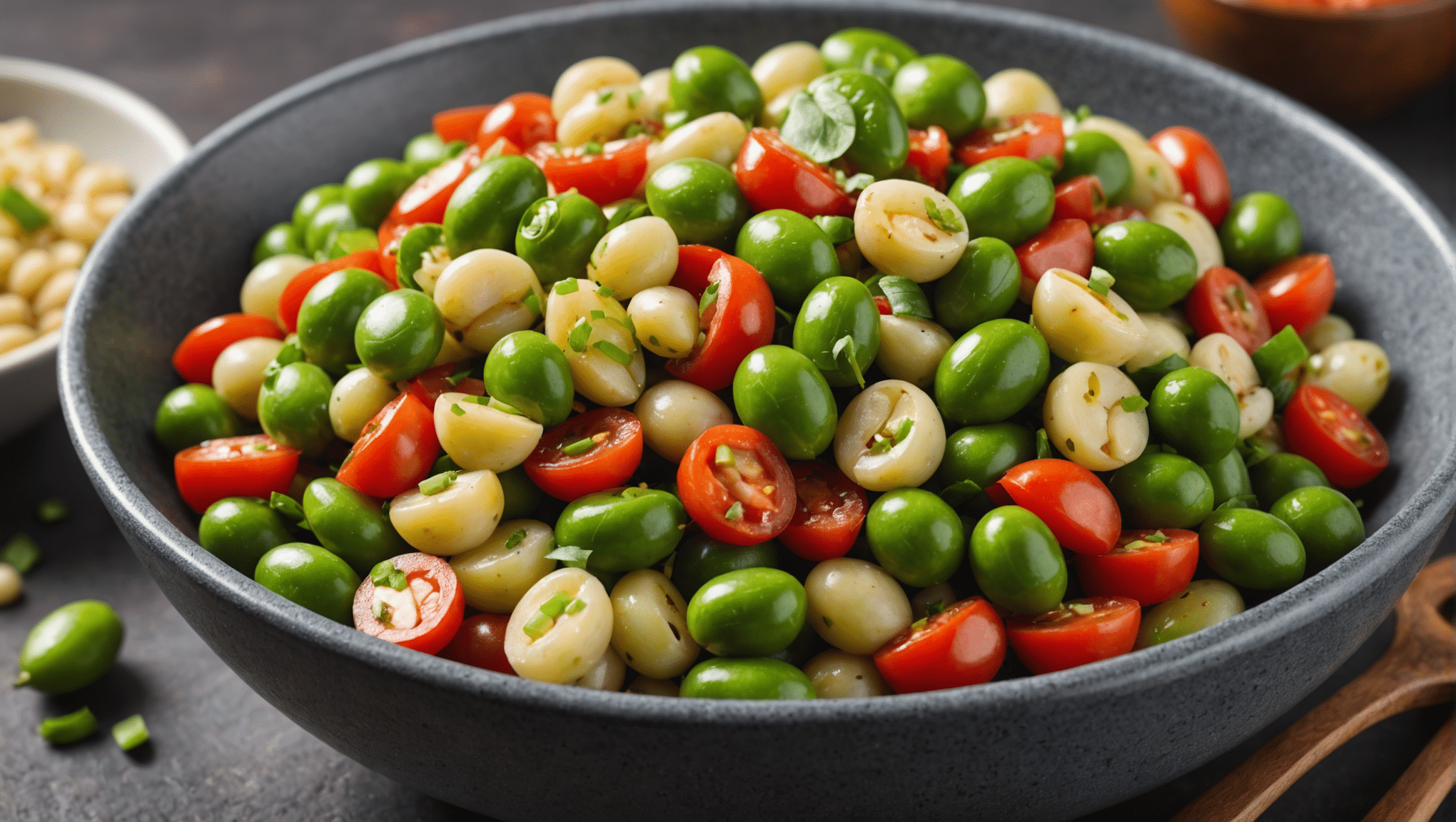 Peruvian Lima bean salad with Peruvian pepper