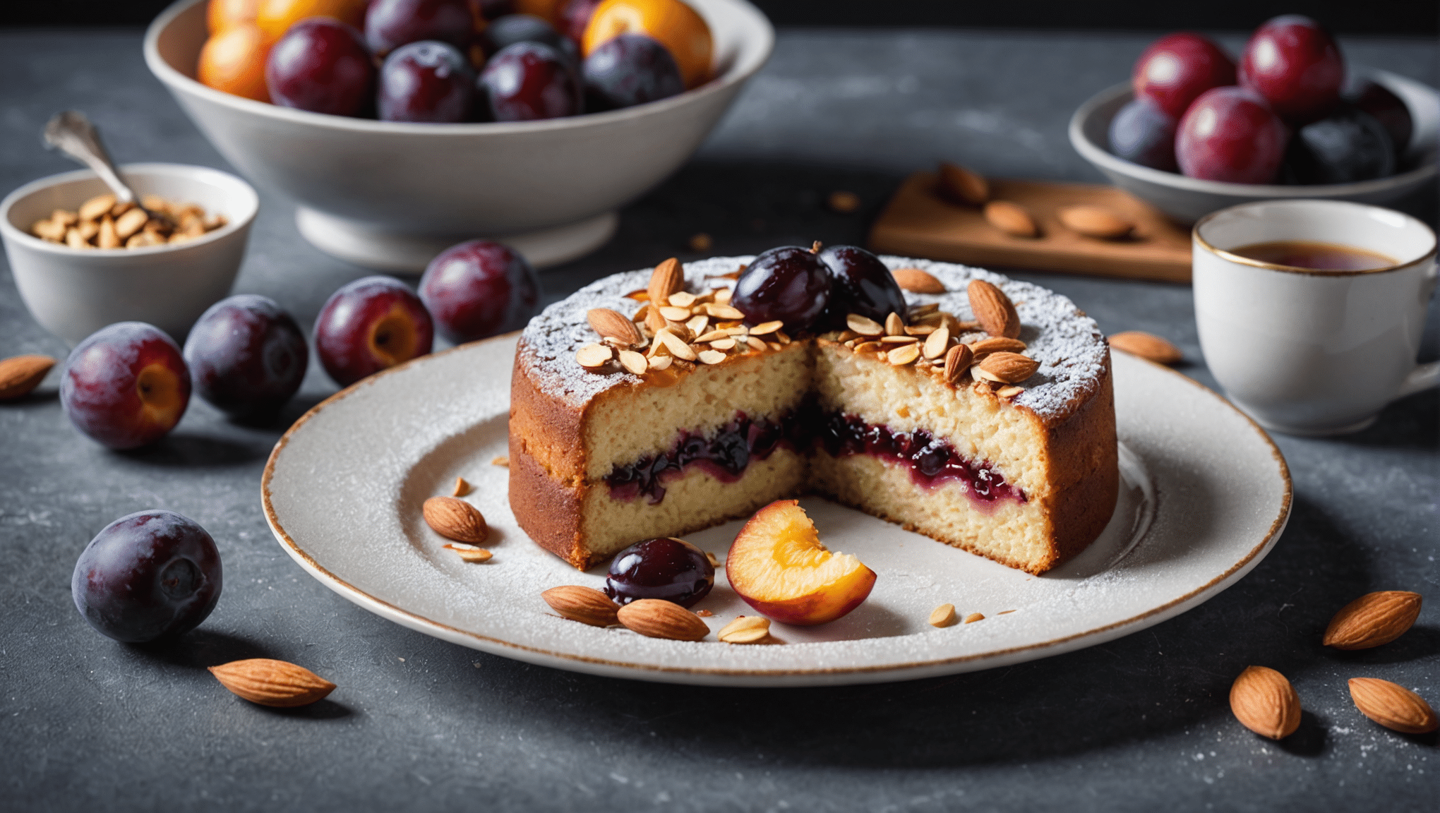 Plum and Almond Cake