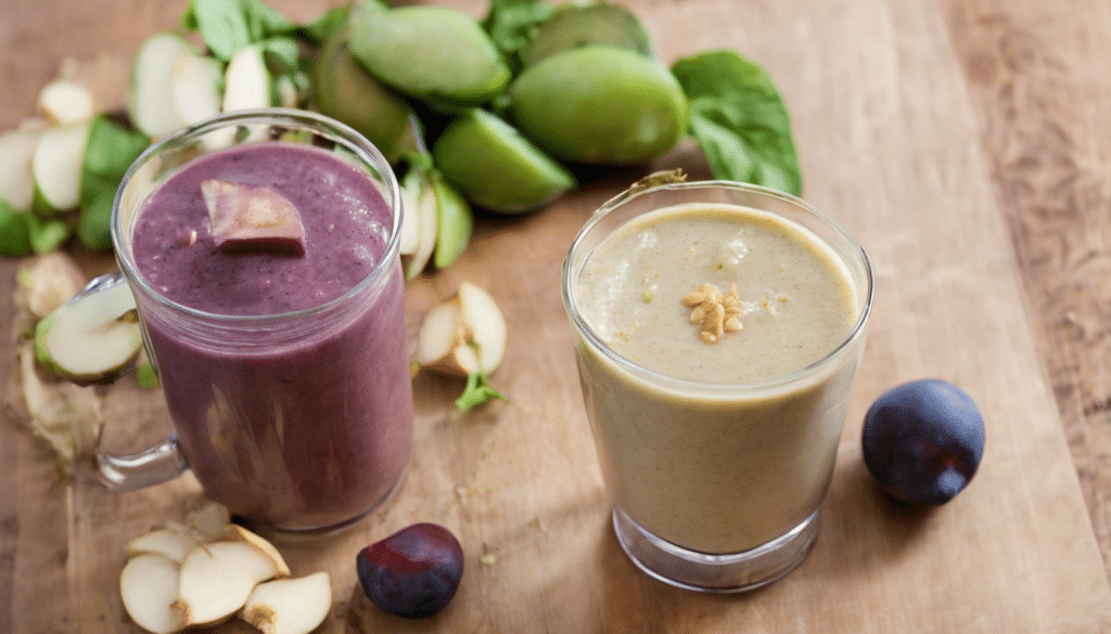 Plumcot and Ginger Smoothie
