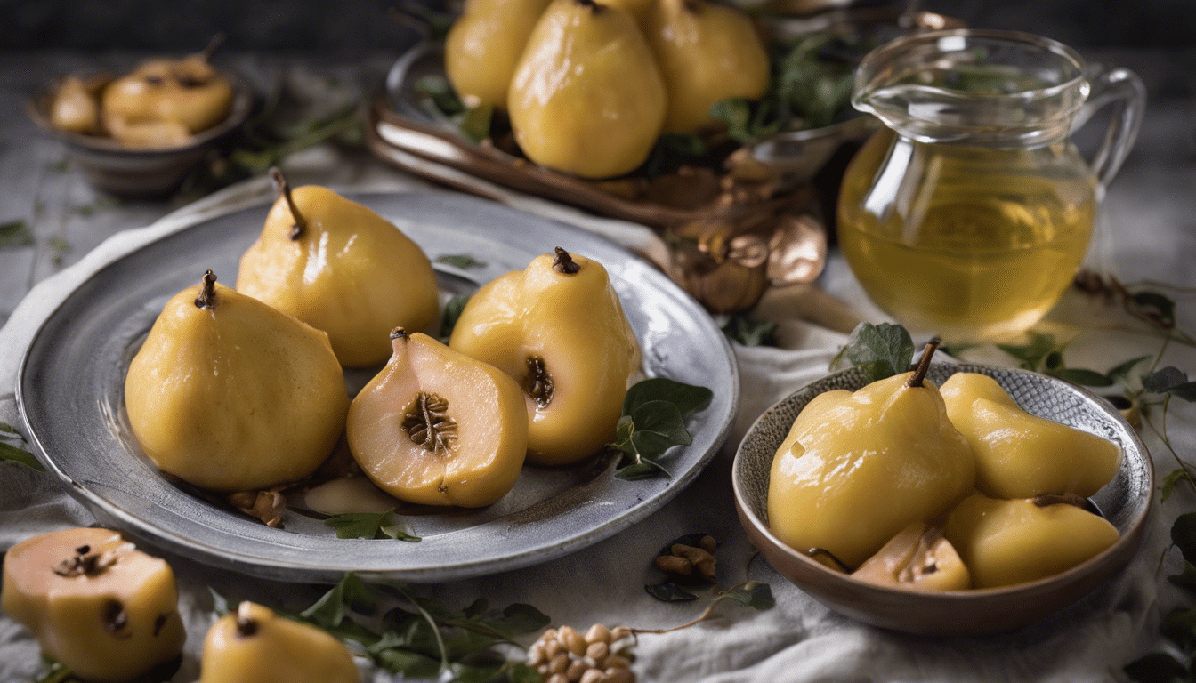 Poached Quinces in White Wine