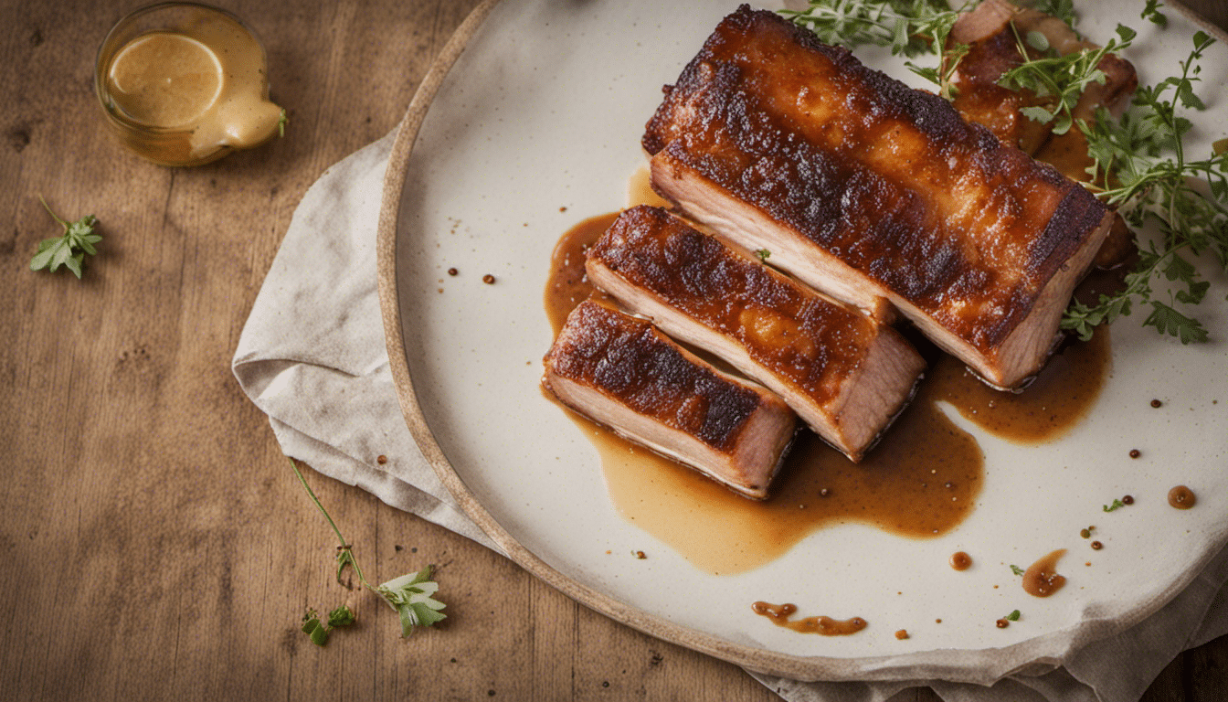 Delicious Pork Belly with Cider Sauce