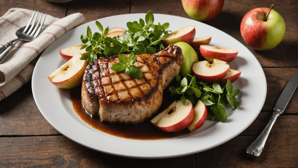 Pork Chops with Marjoram and Apples