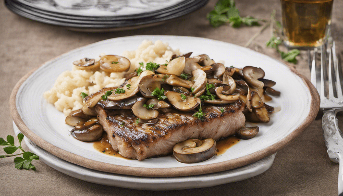 Pork Steak with Sautéed Mushrooms