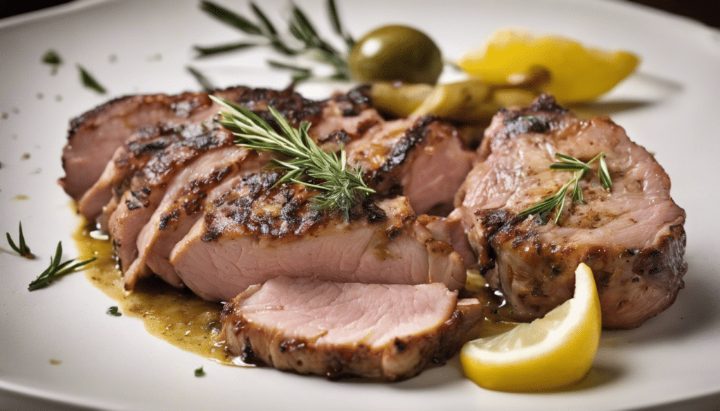 Pork with Lemon and Olive Oil Marinade