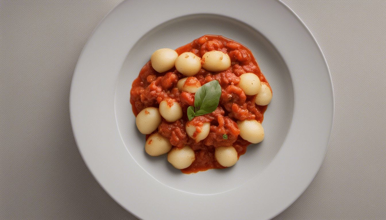 Potato Gnocchi with Andalusian Tomato Sauce