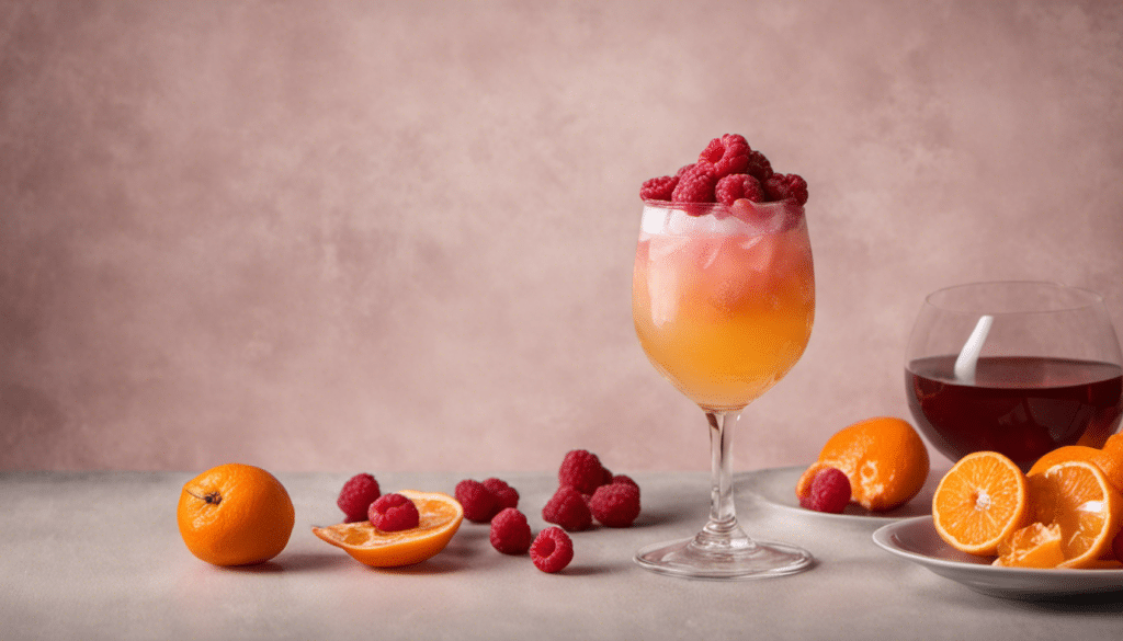 Prosecco with Clementine and Raspberry