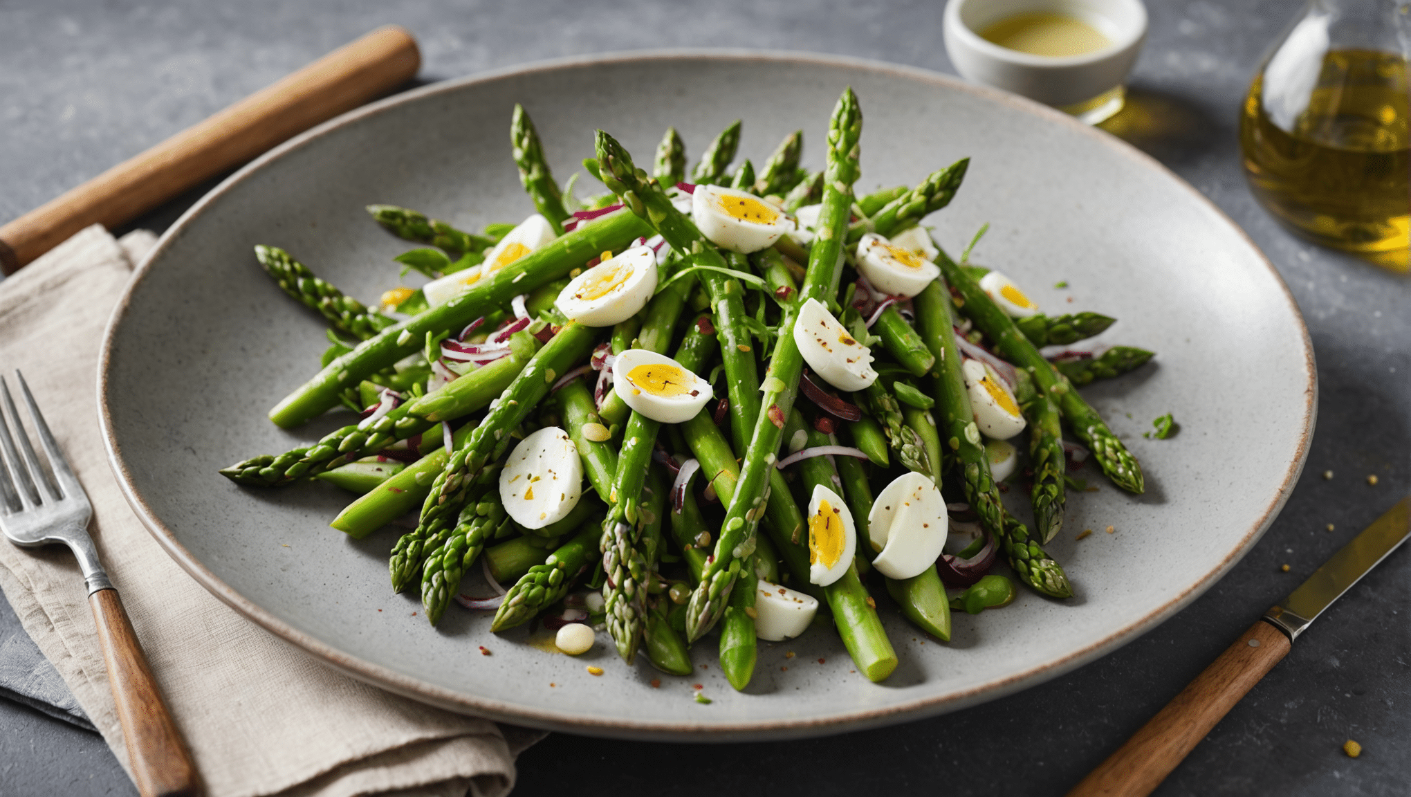 Prussian Asparagus Salad with Vinaigrette