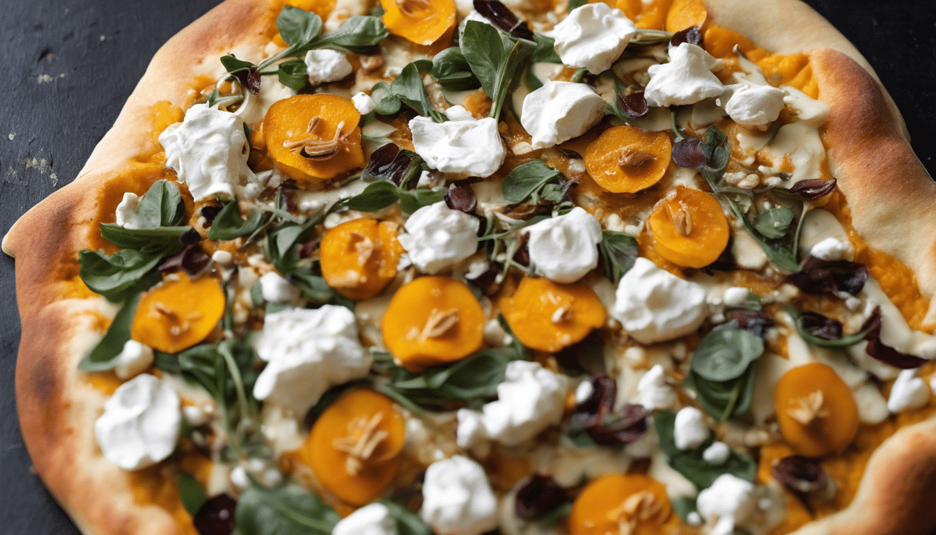 Pumpkin Flower and Goat Cheese Pizza