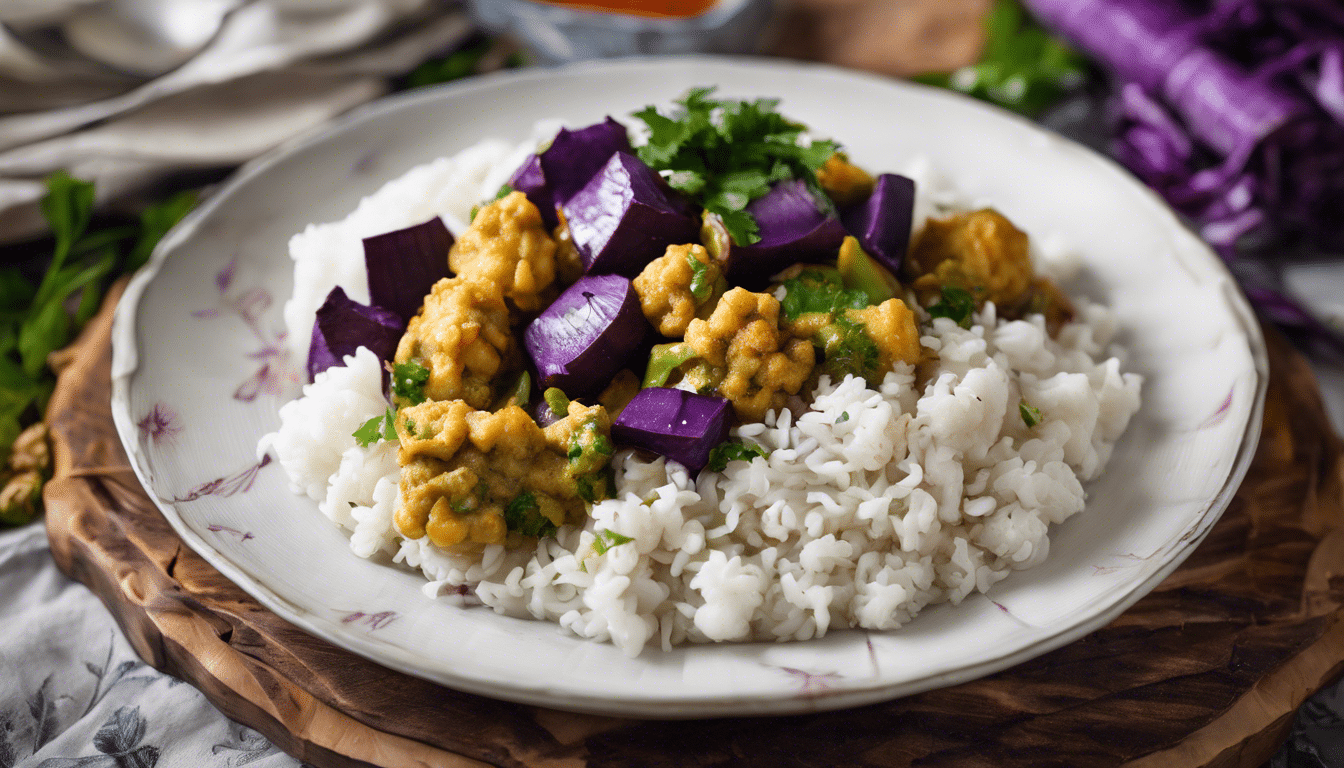 Purple Yam and Cauliflower Curry