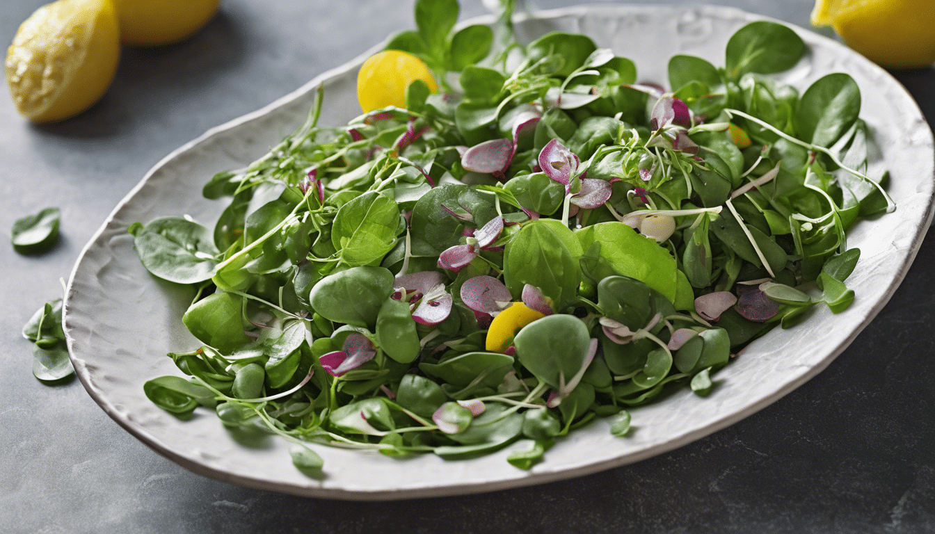 Purslane Salad with Lemon-Parsley Dressing