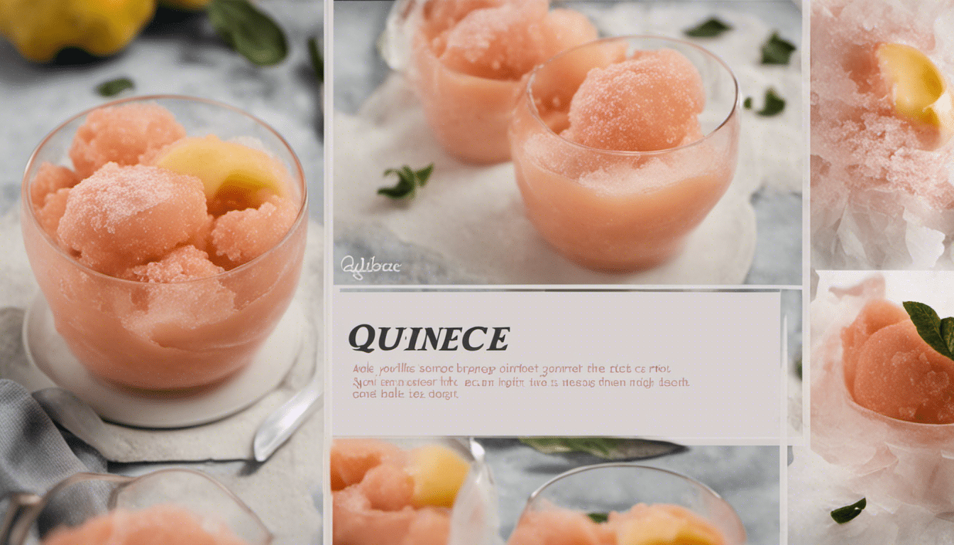 Bowl of delicious Quince Sorbet