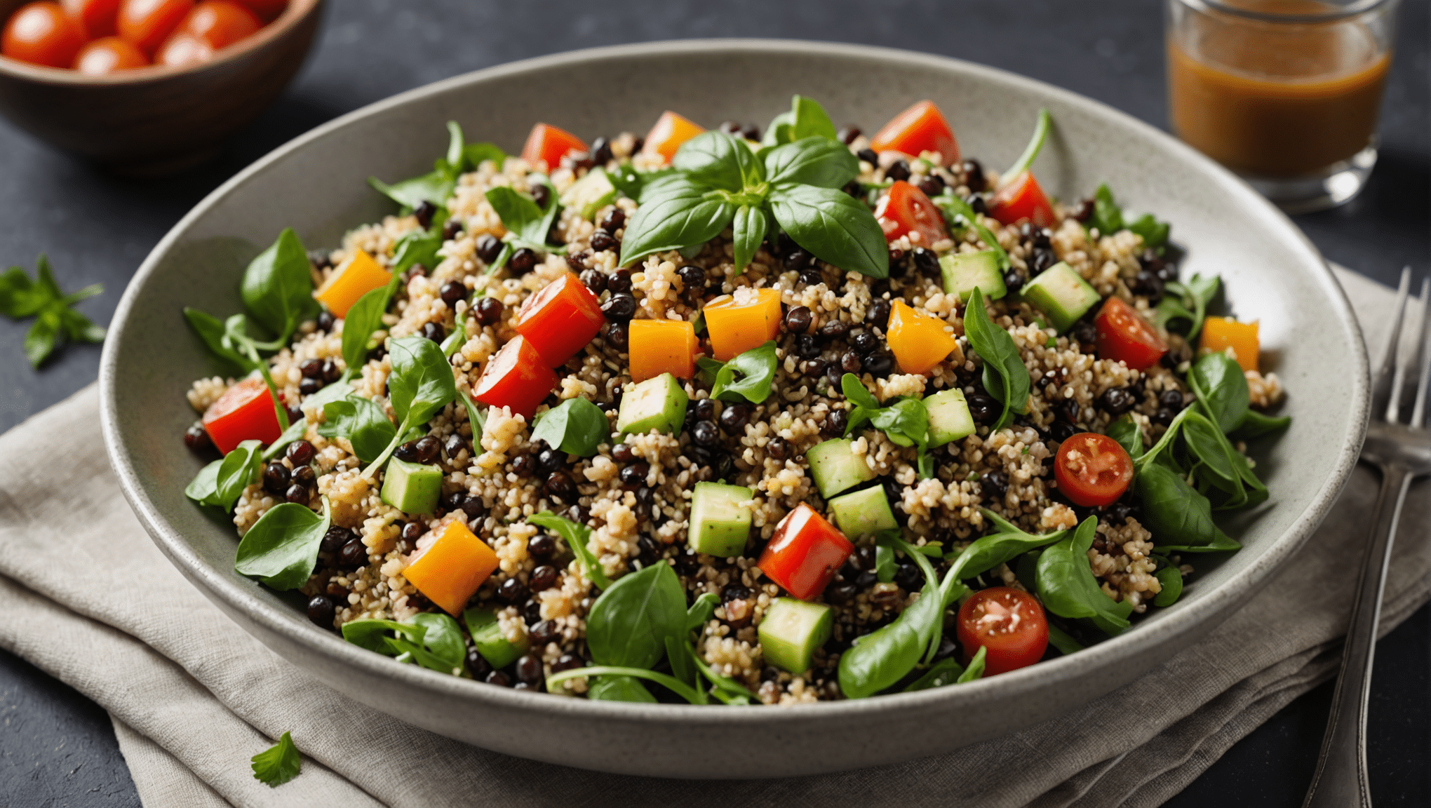 Quinoa Salad with Cubeb Pepper dressing