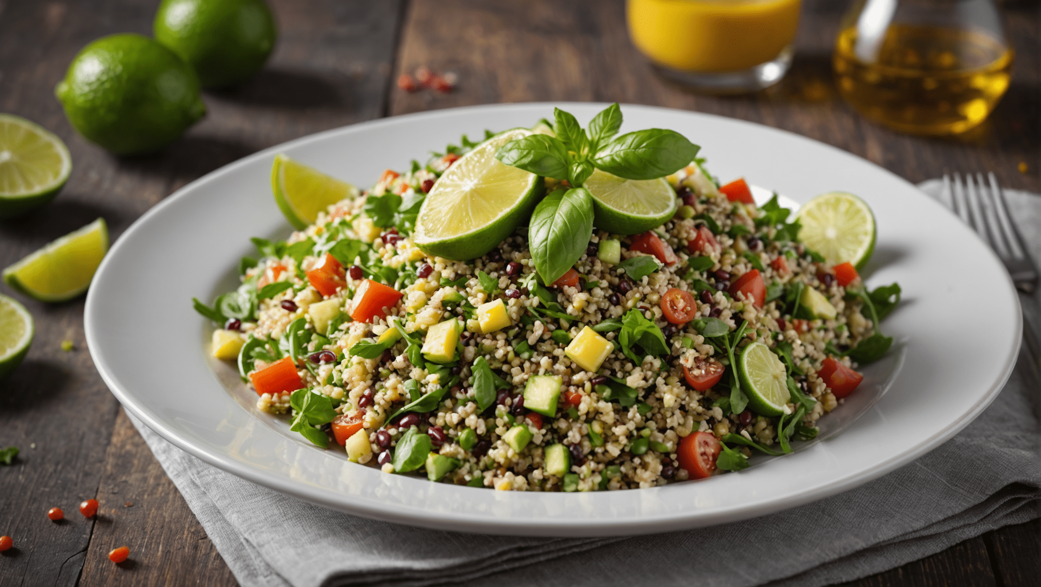 Quinoa Vegetable Salad with Lime Dressing