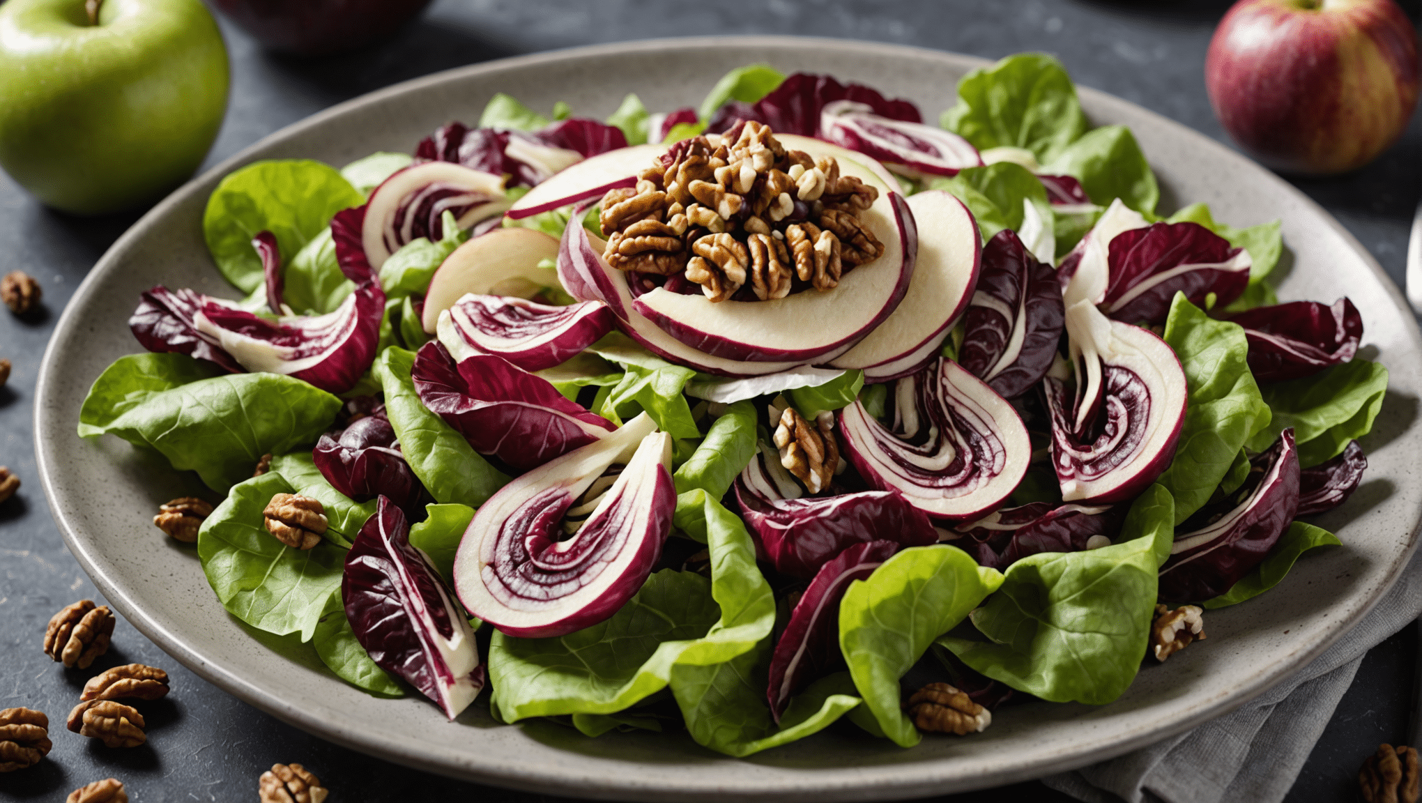 Radicchio Walnut and Apple Salad