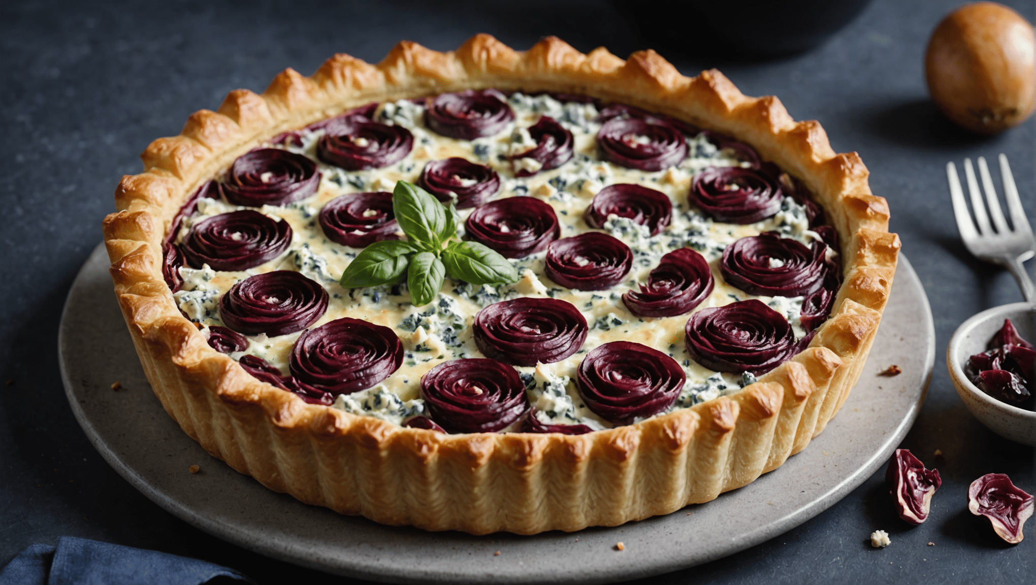 Radicchio and Blue Cheese Tart