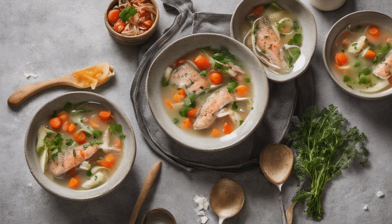 Rainbow Trout Soup with Vegetables