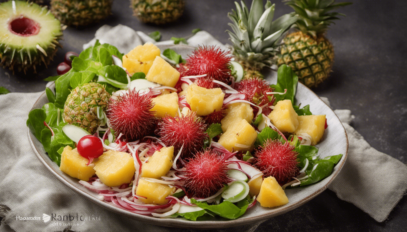 Rambutan and Pineapple Salad