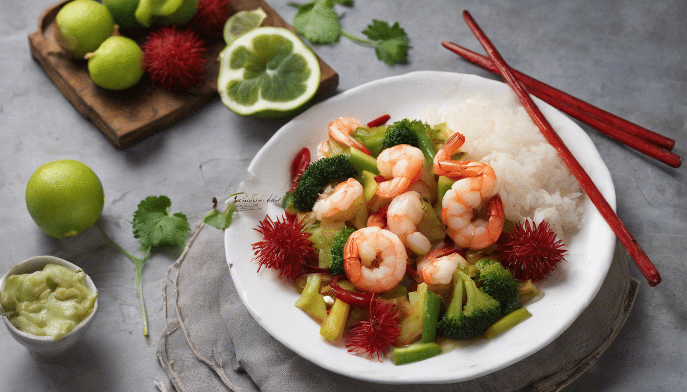 Rambutan and Shrimp Stir Fry