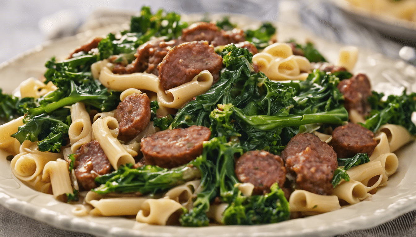 Rapini Pasta with Spicy Sausage