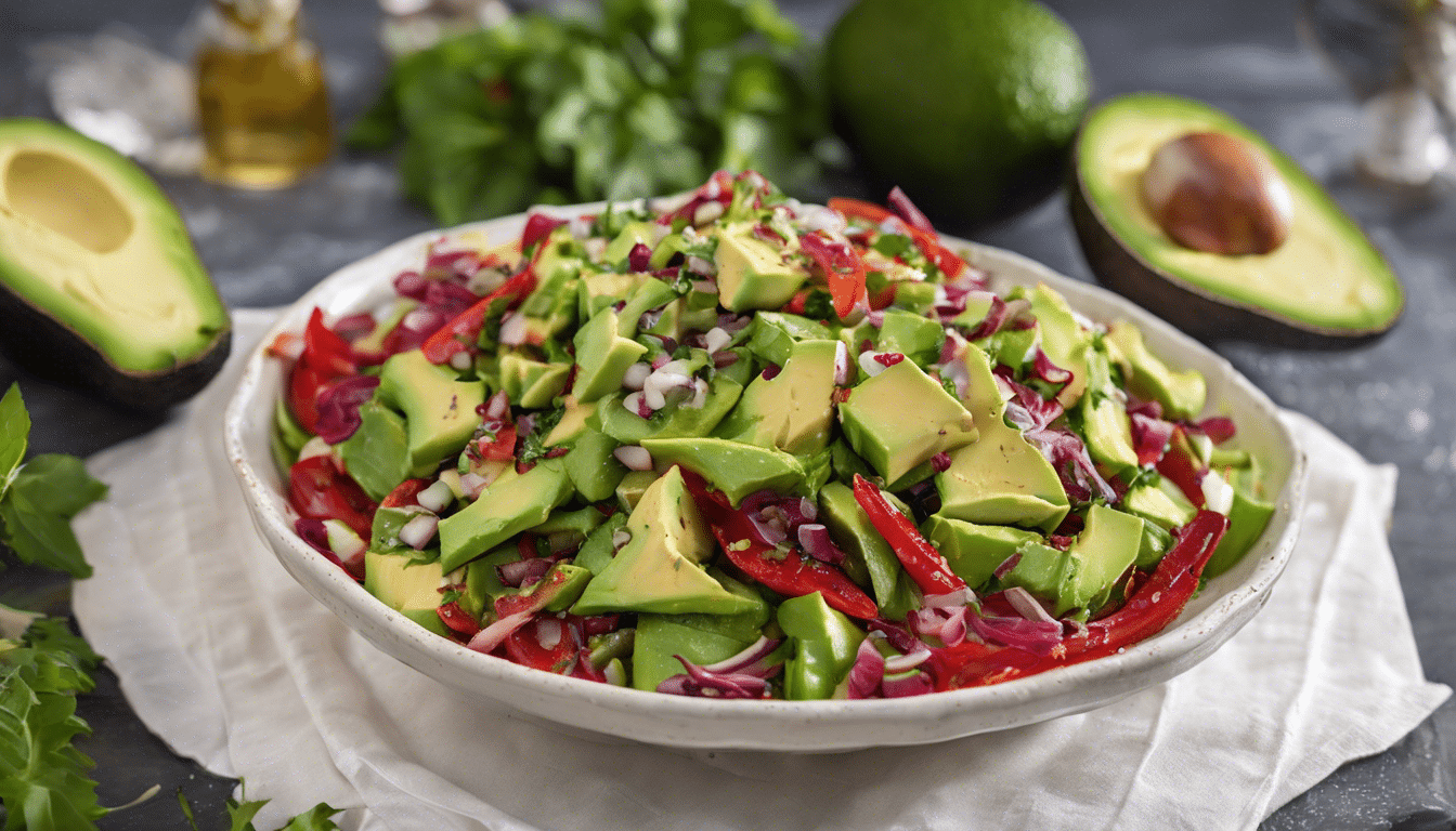 Raw Tasmanian Pepper and Avocado Salad