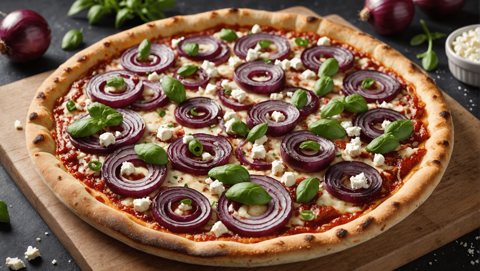 Red Onion and Feta Pizza