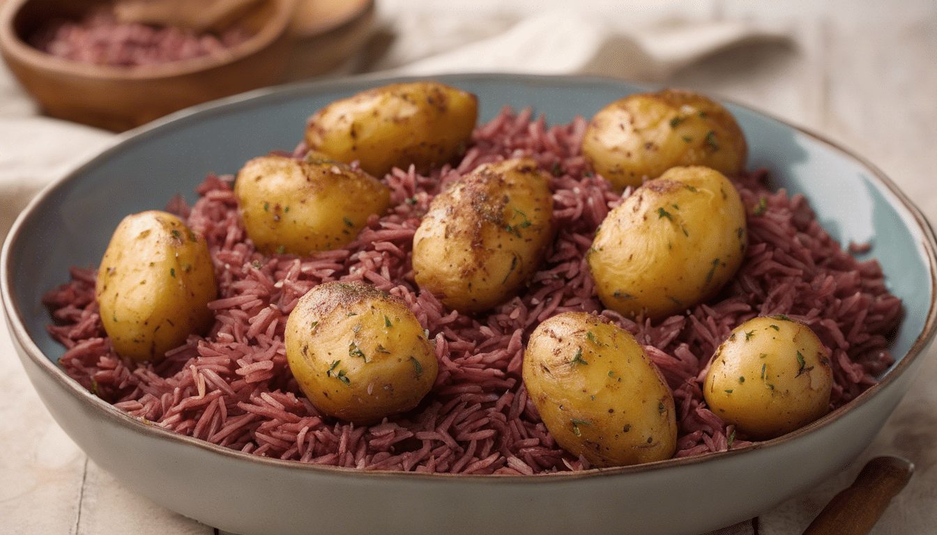 Red Rice Powder Roasted Potatoes
