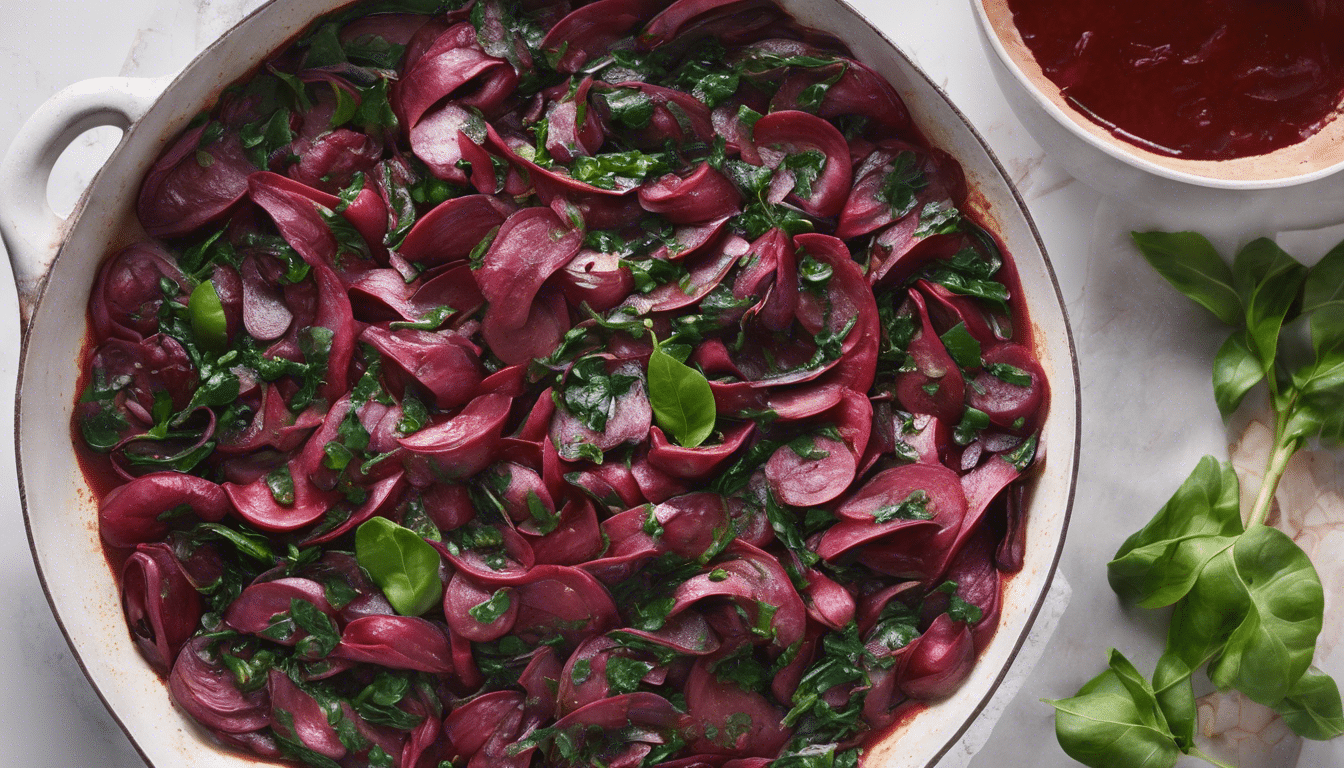 Red Spinach and Garlic Sauté