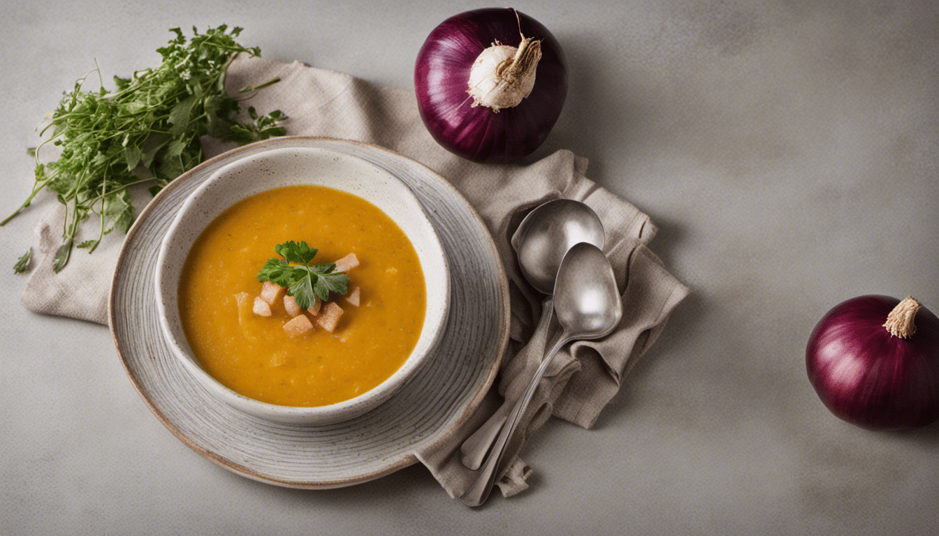 Delicious Red Wing Onion and Pumpkin Soup