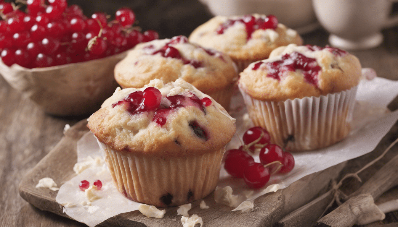 Redcurrant and White Chocolate Muffins