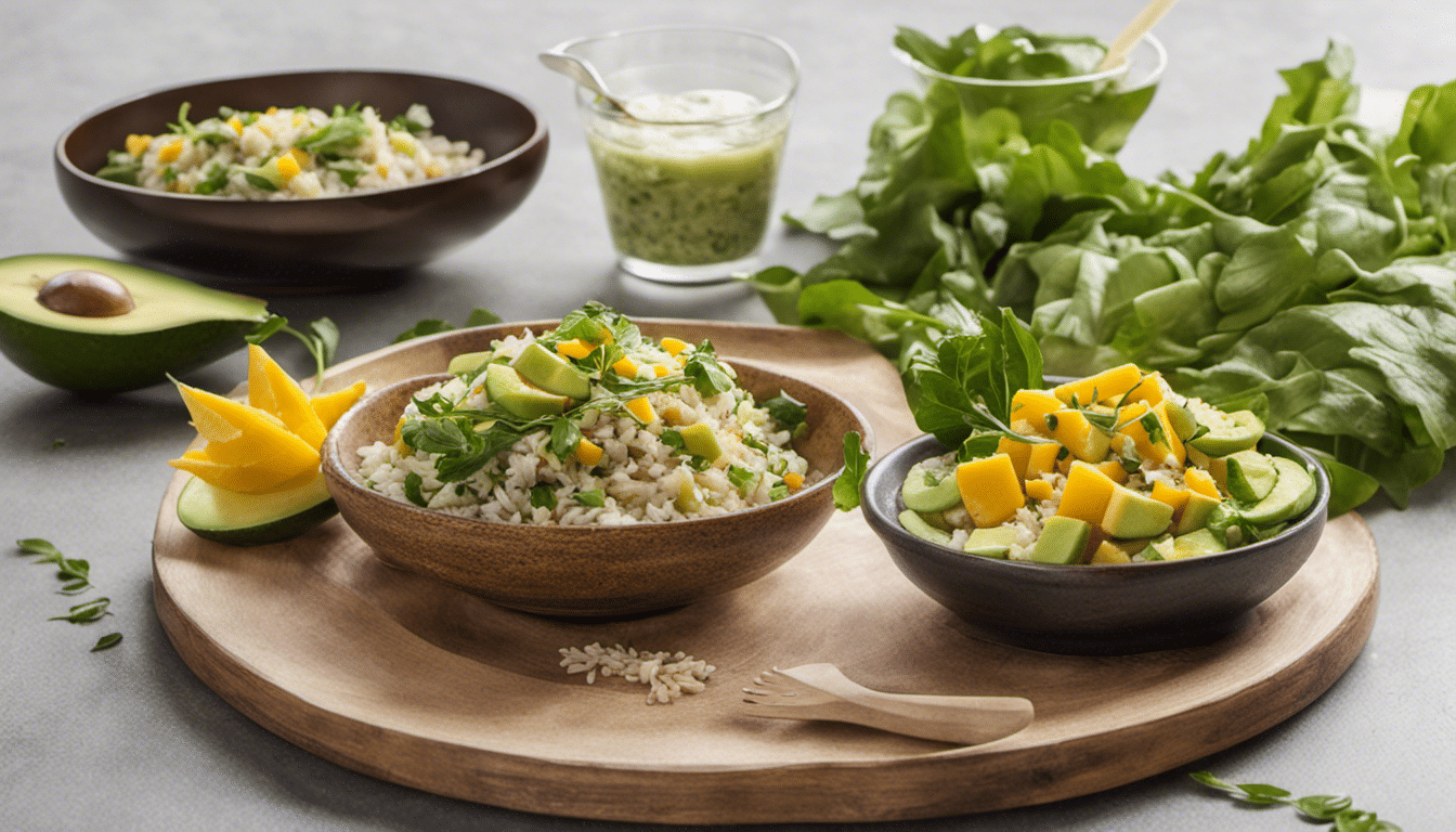 Rice Paddy Herb Salad with Mango and Avocado