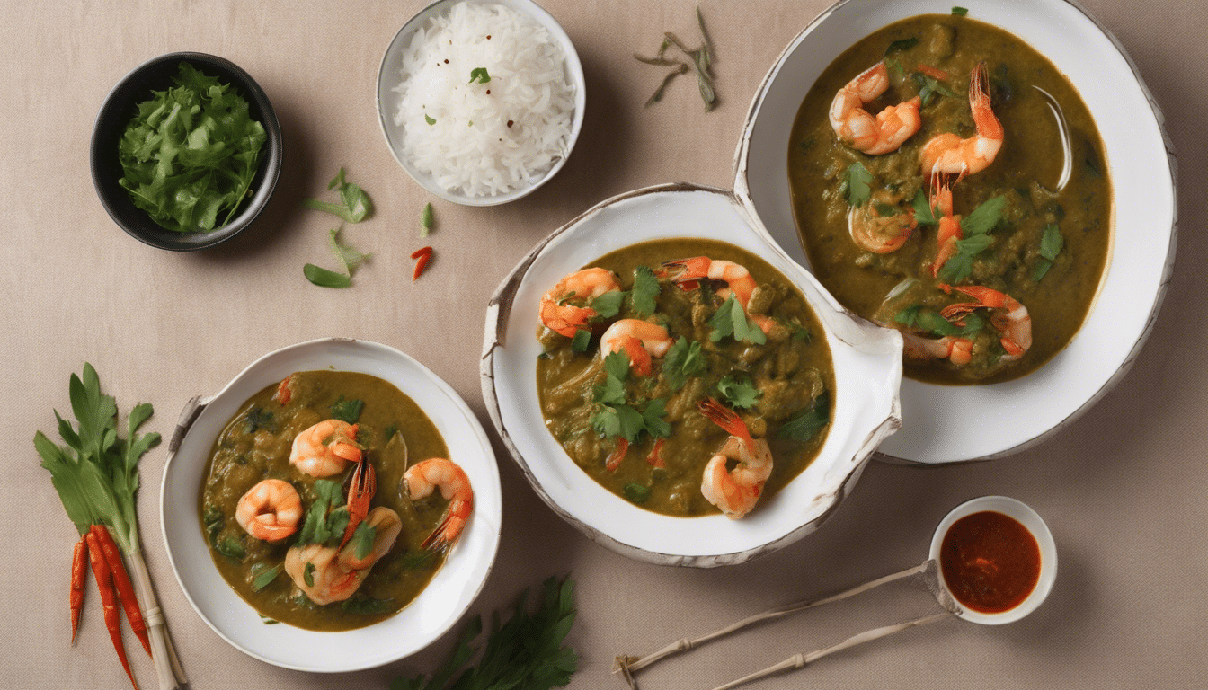 Rice Paddy Herb and Prawn Curry
